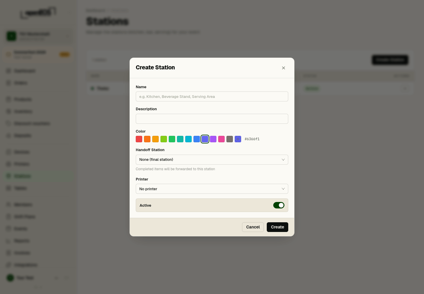 Create station